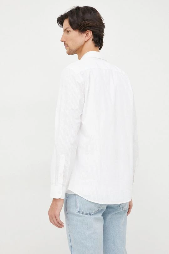 Ανδρικά Πουκάμισα Βαμβακερό πουκάμισο United Colors Of Benetton χρώμα: άσπρο, 6 Ανδρικά Πουκάμισα Βαμβακερό πουκάμισο United Colors Of Benetton χρώμα: άσπρο, - Image 4