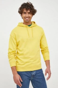 Ανδρικά Χωρίς φερμουάρ Μπλούζα United Colors Of Benetton κίτρινο, -United Colors of Benetton Εκπτώσεις unnamed file 889