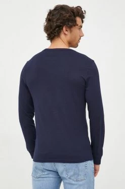 Ανδρικά Μακρυμάνικα Βαμβακερή μπλούζα με μακριά μανίκια United Colors Of Benetton ναυτικό μπλε -United Colors of Benetton Εκπτώσεις unnamed file 898