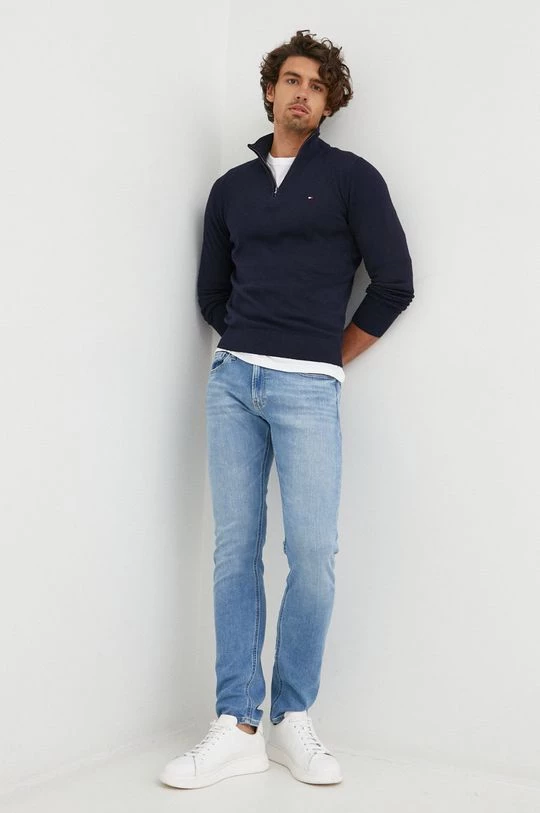 Ανδρικά Μακρυμάνικα Βαμβακερή μπλούζα με μακριά μανίκια United Colors Of Benetton άσπρο 4 Ανδρικά Μακρυμάνικα Βαμβακερή μπλούζα με μακριά μανίκια United Colors Of Benetton άσπρο - Image 2