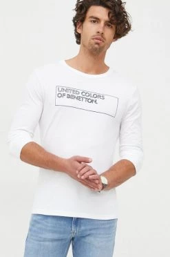 Ανδρικά Μακρυμάνικα Βαμβακερή μπλούζα με μακριά μανίκια United Colors Of Benetton άσπρο 10 Ανδρικά Μακρυμάνικα Βαμβακερή μπλούζα με μακριά μανίκια United Colors Of Benetton άσπρο -United Colors of Benetton Εκπτώσεις unnamed file 904