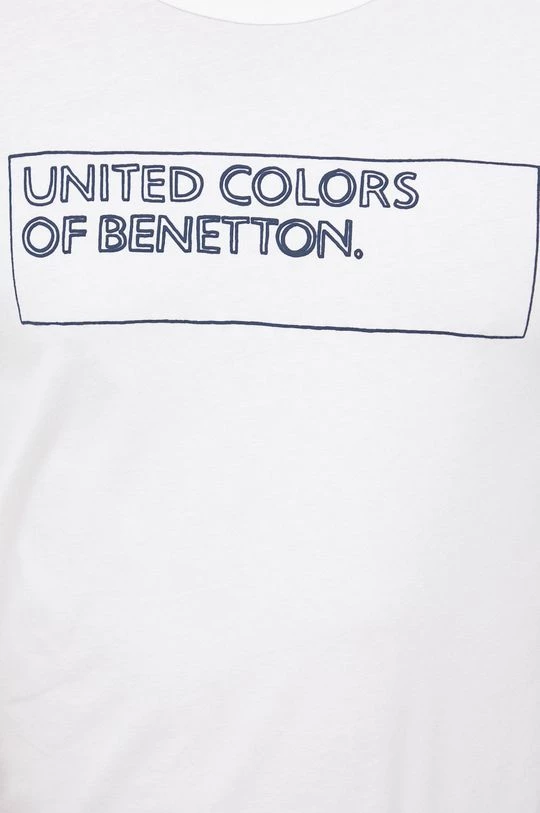 Ανδρικά Μακρυμάνικα Βαμβακερή μπλούζα με μακριά μανίκια United Colors Of Benetton άσπρο 7 Ανδρικά Μακρυμάνικα Βαμβακερή μπλούζα με μακριά μανίκια United Colors Of Benetton άσπρο - Image 5