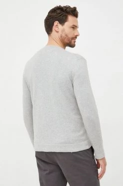 Ανδρικά Χωρίς φερμουάρ Βαμβακερό πουλόβερ United Colors Of Benetton χρώμα: γκρι, -United Colors of Benetton Εκπτώσεις unnamed file 949